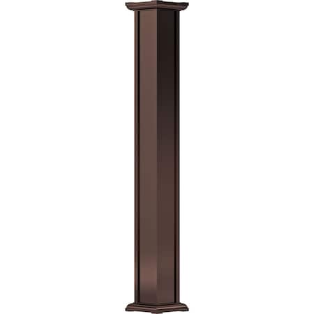 Ekena Millwork 8" x 10' Endura-Aluminum Acadian Style Column, Square Shaft (Load-Bearing 50,000 lbs) Non-Tapered EA0810ENPSBACAC